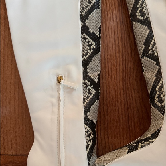 Good American White Leather Snakeskin OTK Boots. Size 6. Perfect. - Picture 4 of 9